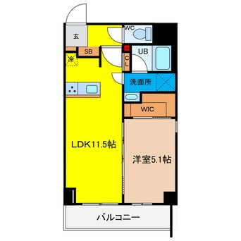 間取図 JP noie 上町台龍造寺