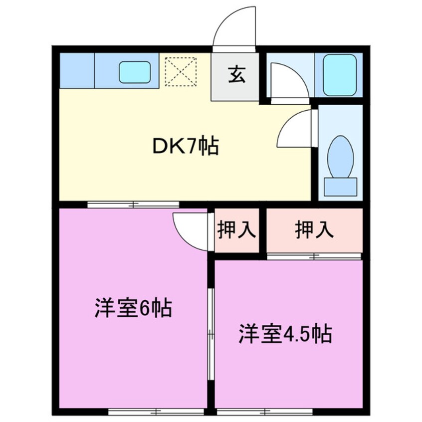 間取図 弓削ハイツ