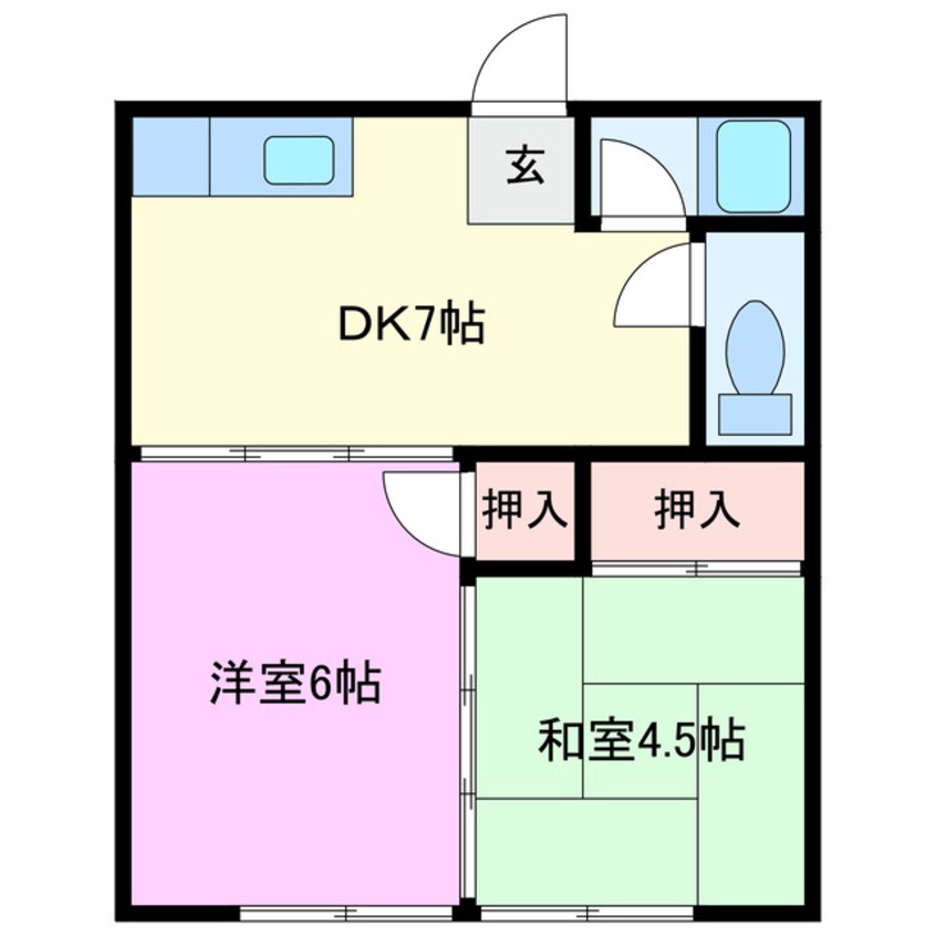 間取図 弓削ハイツ