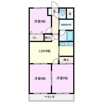 間取図 ハッピーエリアビスケット倶楽部