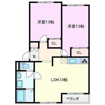 間取図 サンヒルズ Ａ棟