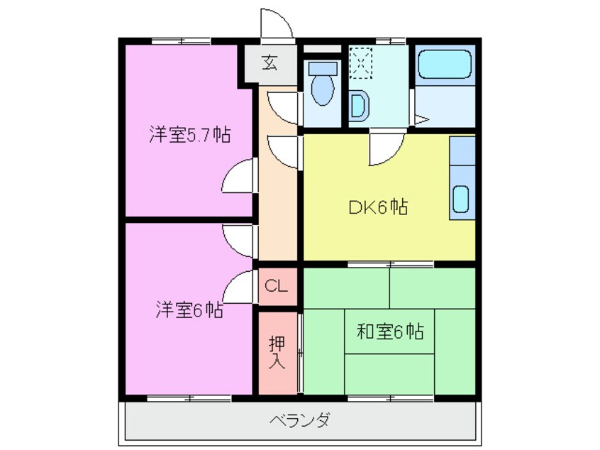 間取図 中西壱番館