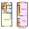 espoir 2LDKの間取り