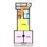 レジデンス大野 2DKの間取り
