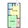 エンゼルハウス鈴鹿 1DKの間取り