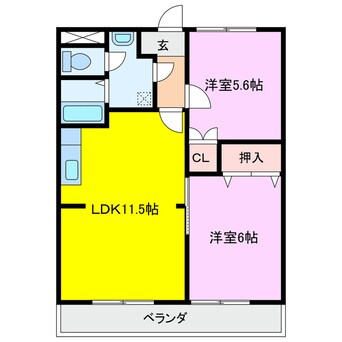 間取図 パールロイヤル江島