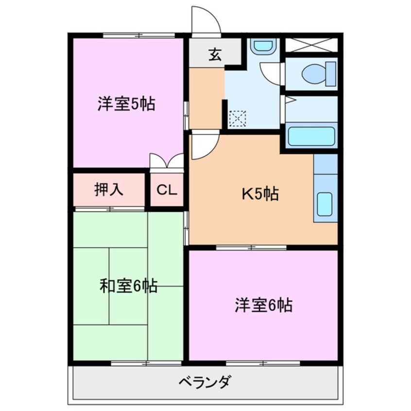 間取図 パールロイヤル江島