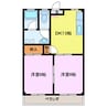 サンライフ西条 2DKの間取り