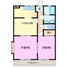 ステータス善光 2LDKの間取り