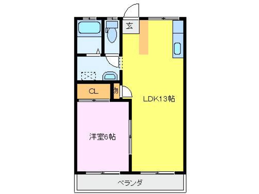 間取図 近鉄名古屋線/白子駅 徒歩11分 2階 築30年