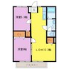ラ・フォーレ西条Ａ 2LDKの間取り