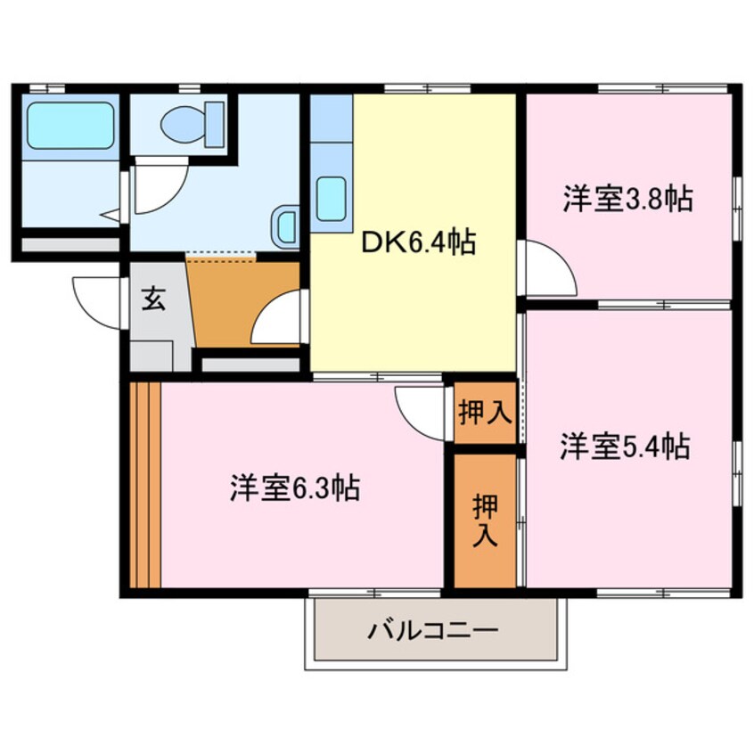 間取図 ウィンディーＳＵＺＵＫＡ Ｂ棟