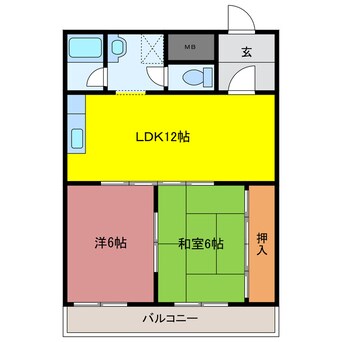 間取図 ハイツ海松館