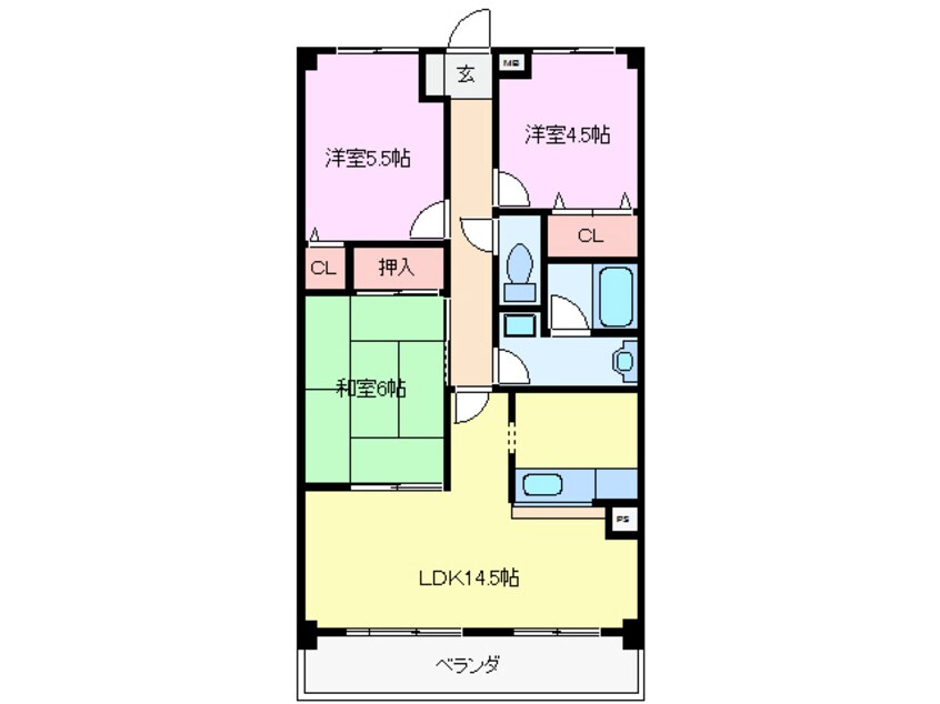 間取図 レジデンス若松