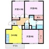 サンフラワーⅡ 3DKの間取り