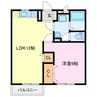 レイクサイドドミール 1LDKの間取り
