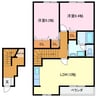ランドマーク　２００２　２ 2LDKの間取り