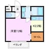 サンボナール 1Kの間取り