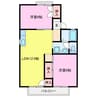 セジュールＨＡＮＡＮＯ Ｂ棟 2LDKの間取り