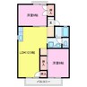 セジュールＨＡＮＡＮＯ Ｂ棟 2LDKの間取り