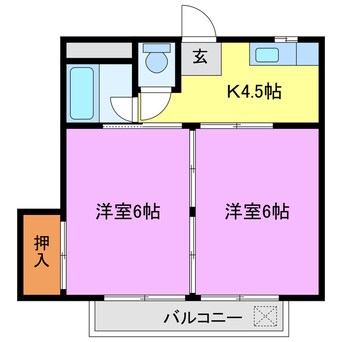 間取図 コーポ高塚