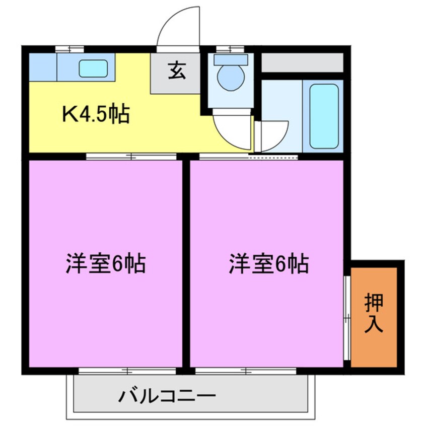 間取図 コーポ高塚