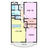 シャルマン　ヴェガ 2LDKの間取り