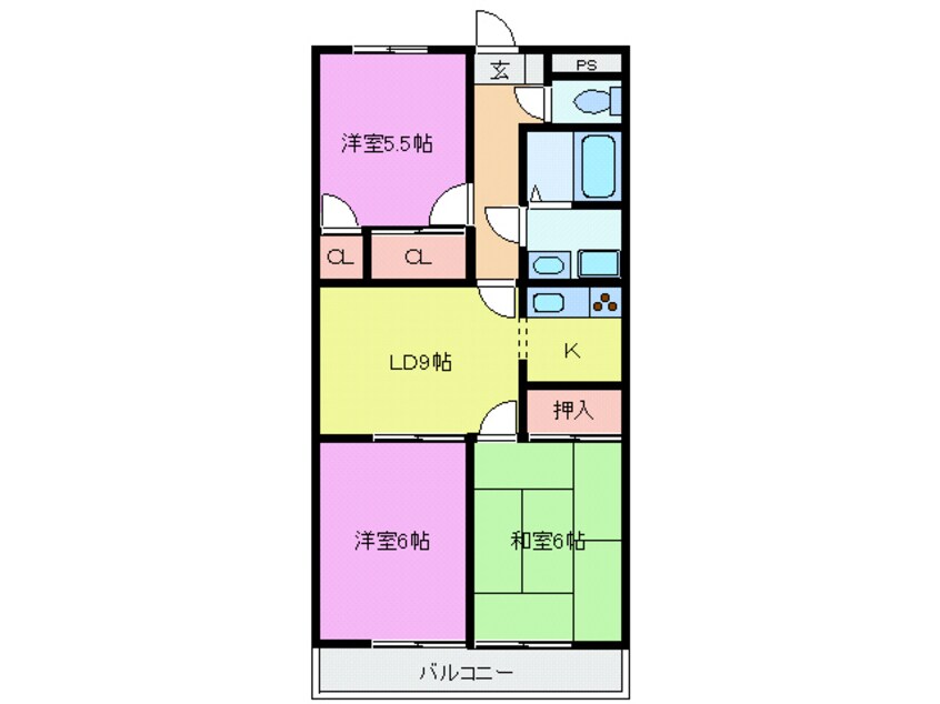 間取図 メゾン・ド・グラシューズ