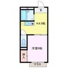 サクセスタウン岸岡 Ｂ棟 1Kの間取り
