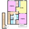ミレニアＪ・Ｋ　Ⅱ 2DKの間取り