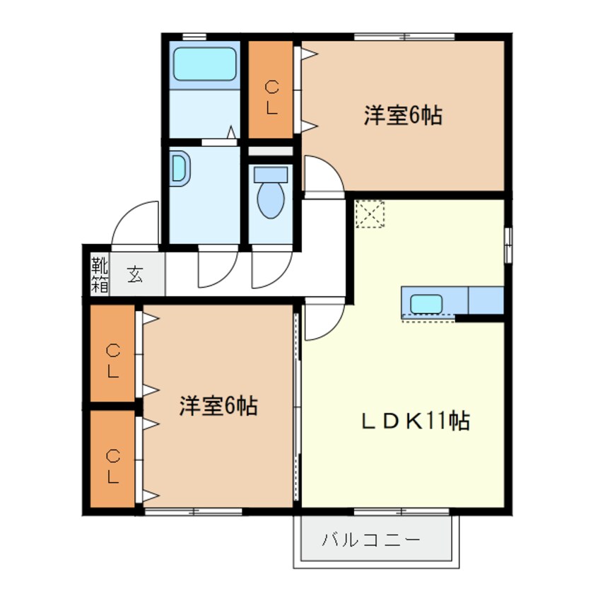 間取図 クレールフジ