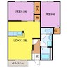 アルタイル Ⅱ 2LDKの間取り