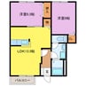 アルタイル Ⅱ 2LDKの間取り