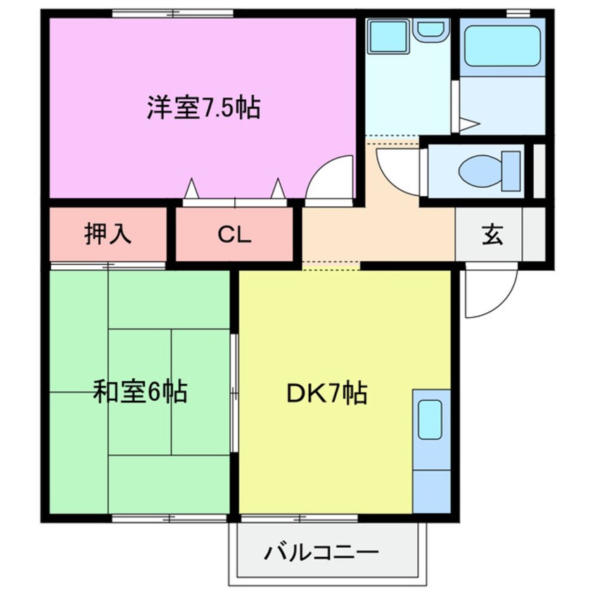 間取図 エバーグリーン南山 Ａ棟