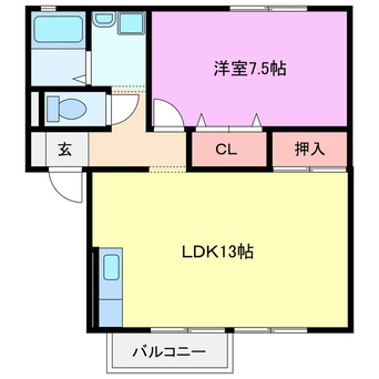 間取図 エバーグリーン南山 Ｂ棟