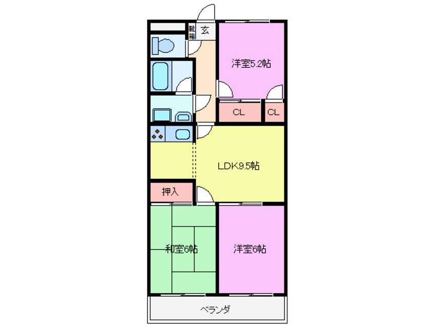 間取図 ラ・グラシューズ