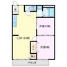 アーバンハイツ Ａ棟 2LDKの間取り