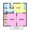 ソレアードＫ２ 2DKの間取り