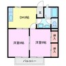 ソレアードＫ２ 2DKの間取り