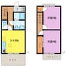 シダー’Ｓガーデン B 2DKの間取り