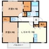 メルヴェーユ 2LDKの間取り