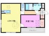 ルネス旭が丘 1LDKの間取り