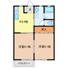 ハイツグランディール 2Kの間取り