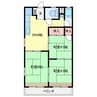 第二栄和マンション 3DKの間取り