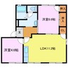ウィンディーＳＵＺＵＫＡ Ａ棟 2LDKの間取り