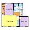 ウィンディーＳＵＺＵＫＡ Ａ棟 2LDKの間取り