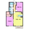夢が丘ガーデンハイツ Ⅰ 2LDKの間取り