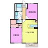 夢が丘ガーデンハイツⅣ 2LDKの間取り