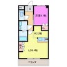 ヴァンパインコート Ａ棟 1LDKの間取り