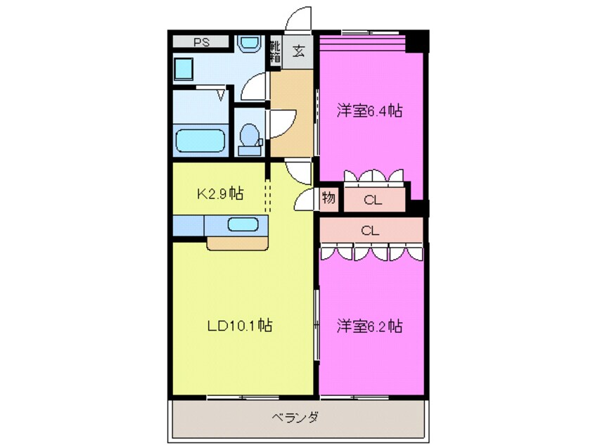 間取図 ヴァンパインコート Ｂ棟